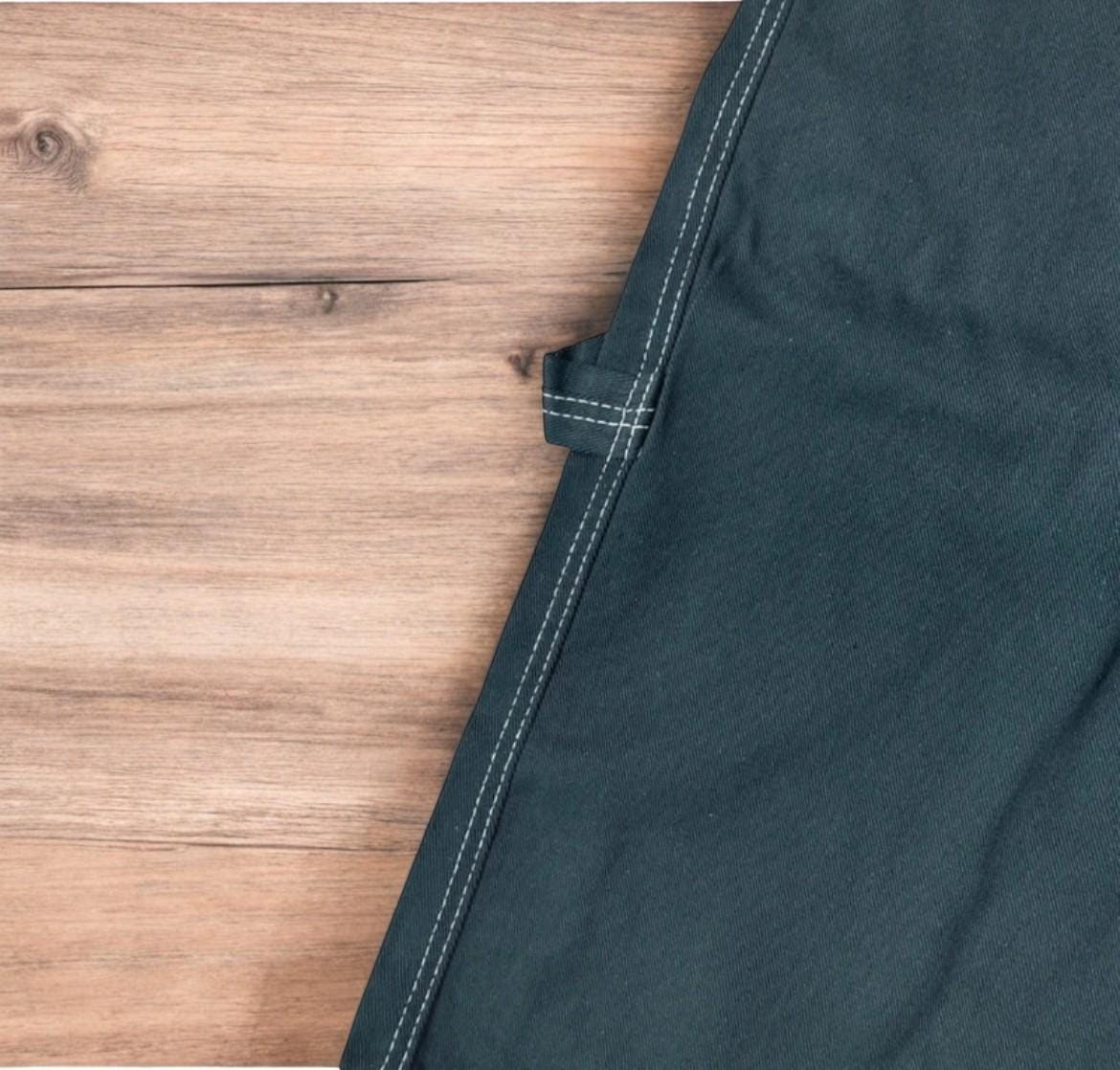 Insane super baggy long skater jean shorts jorts in black with embroidered design.