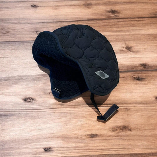 Insane Russian Trapper Korean padded fluffy hat cap in black. One size.