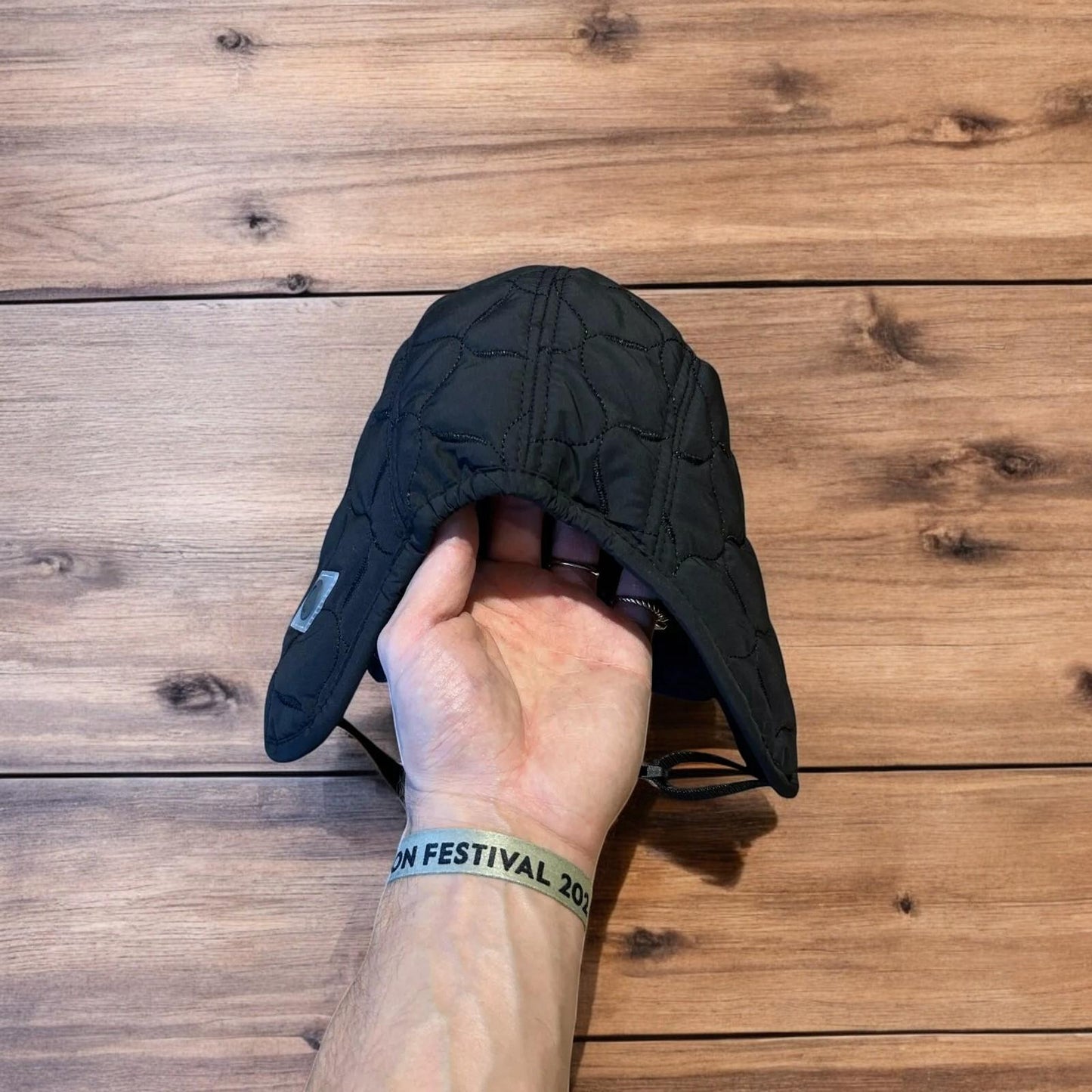 Insane Russian Trapper Korean padded fluffy hat cap in black. One size.