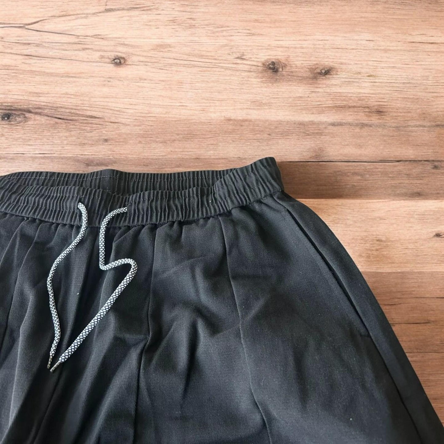 Incredible super baggy wide leg parachute trousers in black.