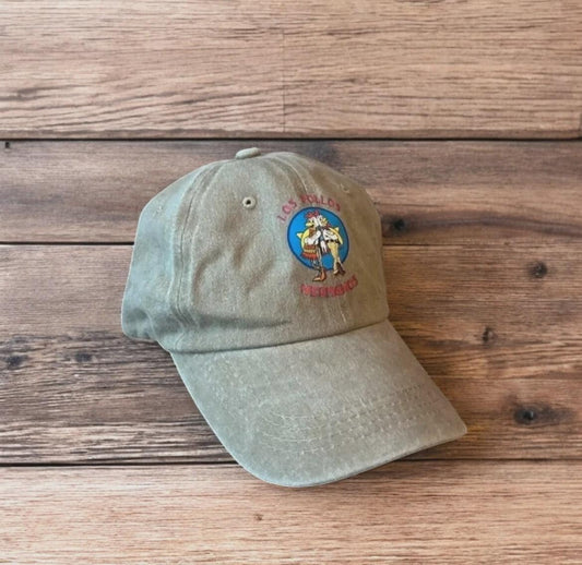 Vintage style Los Pollos Hermanos cap hat in beige/khaki. One size.