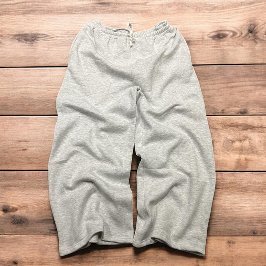 Incredible super baggy wide leg Korean joggers in marl grey.