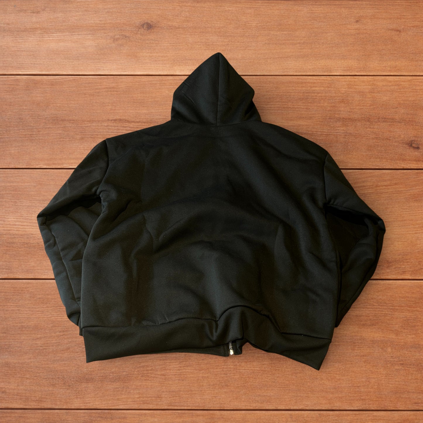 Oversized baggy reversible zip up hoodie jumper in checkered black.