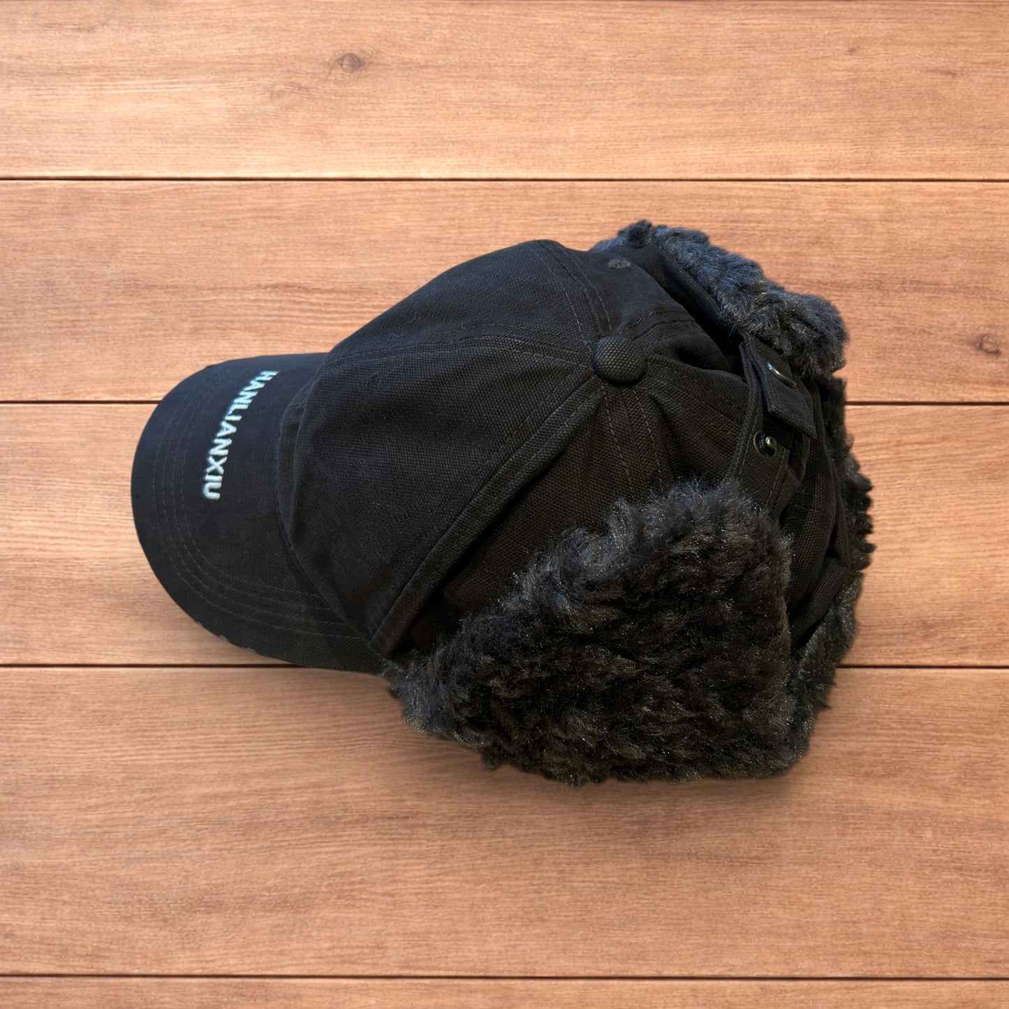 Vintage style trapper Russian ear flap hat cap in brown colour way.