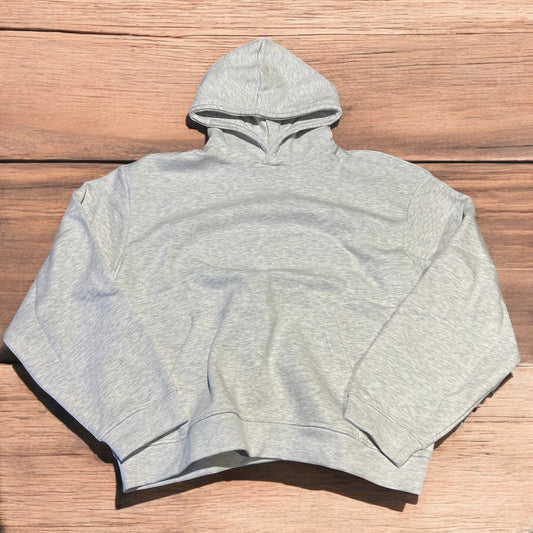 Incredible oversized baggy boxy Korean hoodie jumper in marl grey.