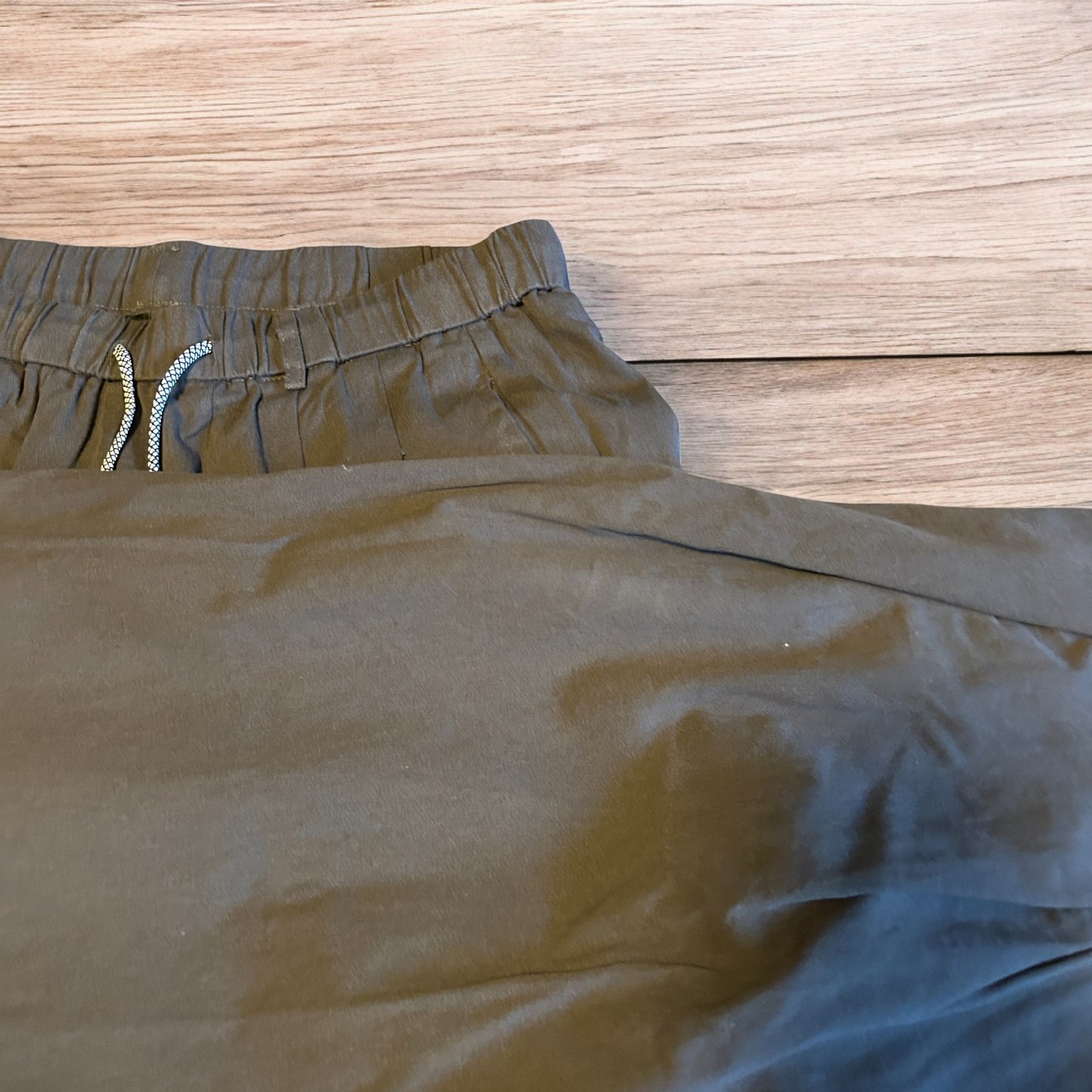 Incredible super baggy wide leg parachute trousers in dark grey wash.