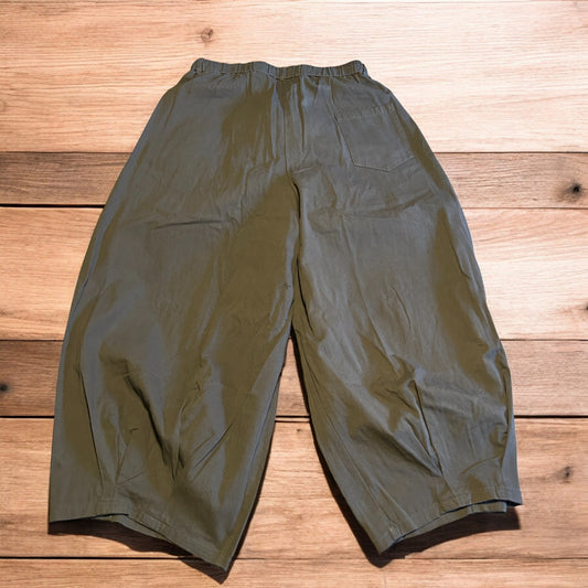 Incredible super baggy wide leg parachute trousers in dark grey wash.