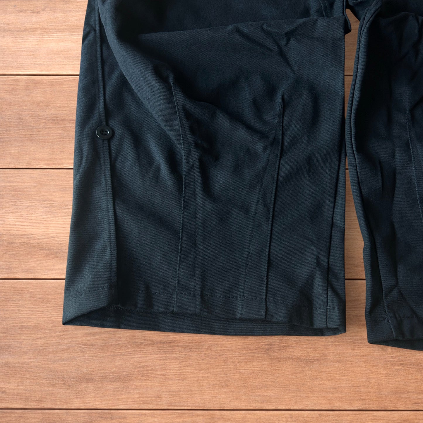 Incredible super baggy wide leg cargo trousers in black.