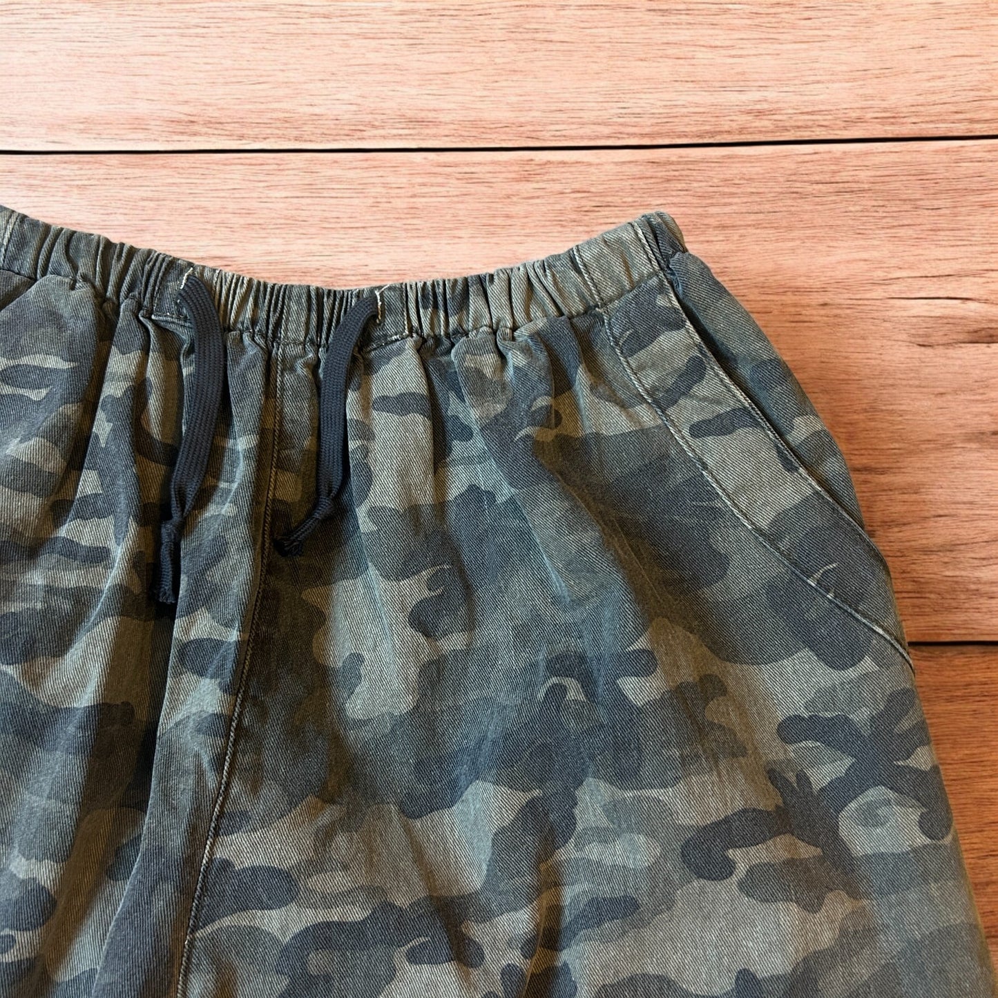 Super baggy wide leg parachute joggers trousers in army camo.