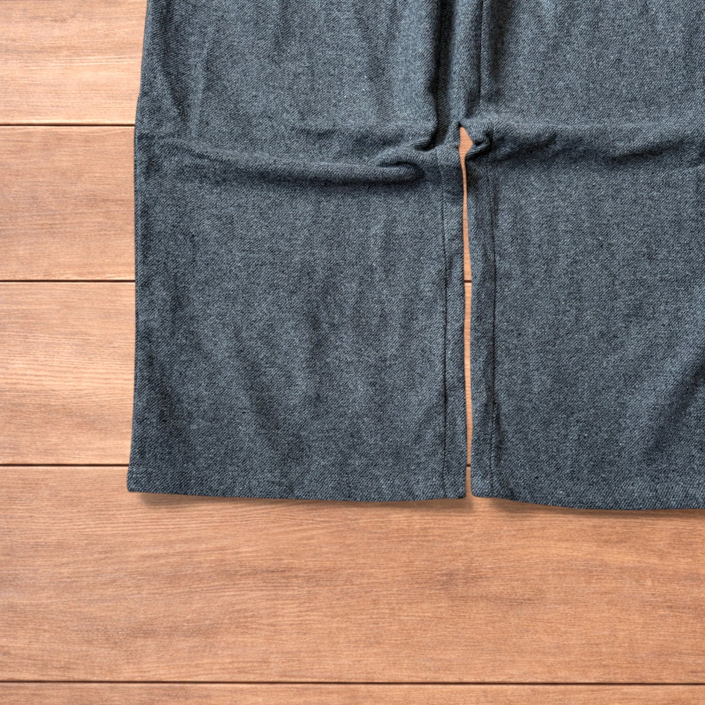 Vintage wool style baggy wide leg tailored trousers in grey.