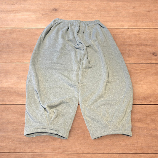 Lovely super baggy wide leg Japanese joggers in marl grey.