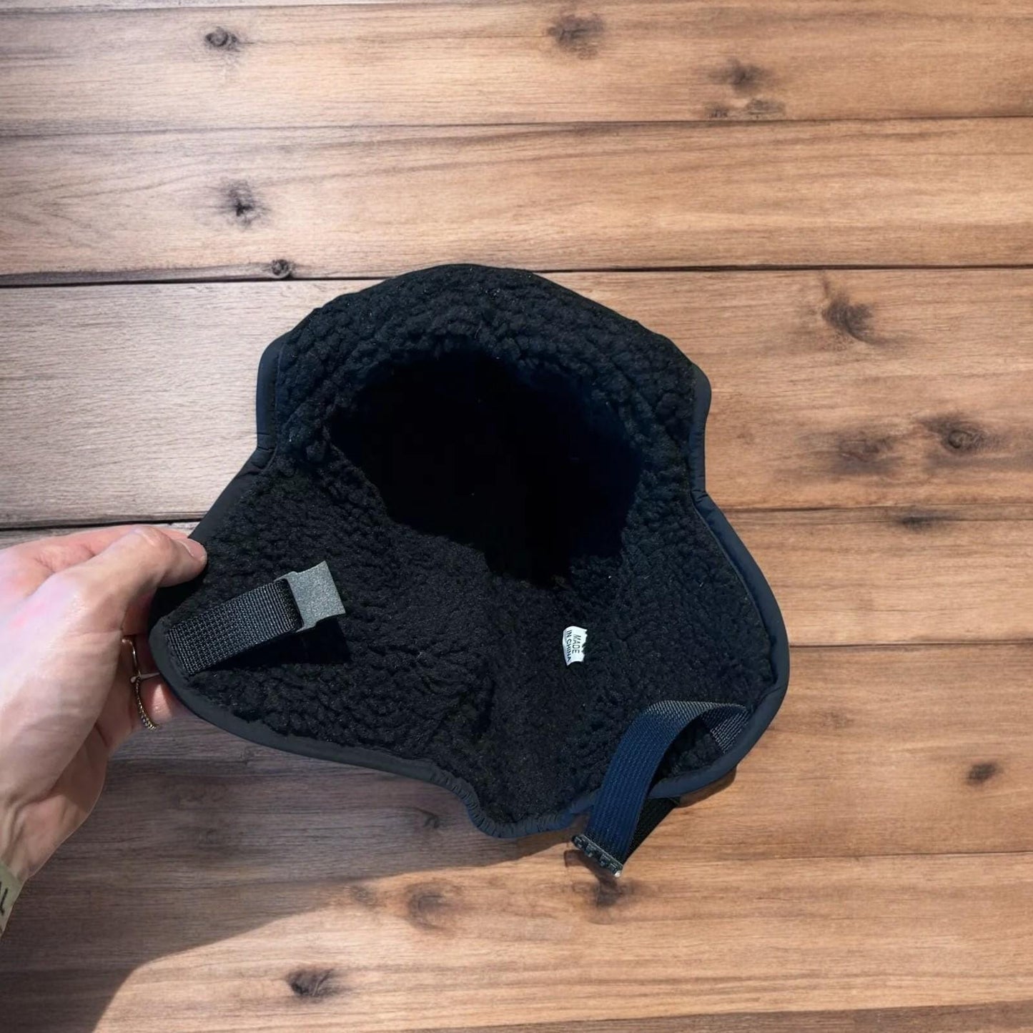 Insane Russian Trapper Korean padded fluffy hat cap in black. One size.
