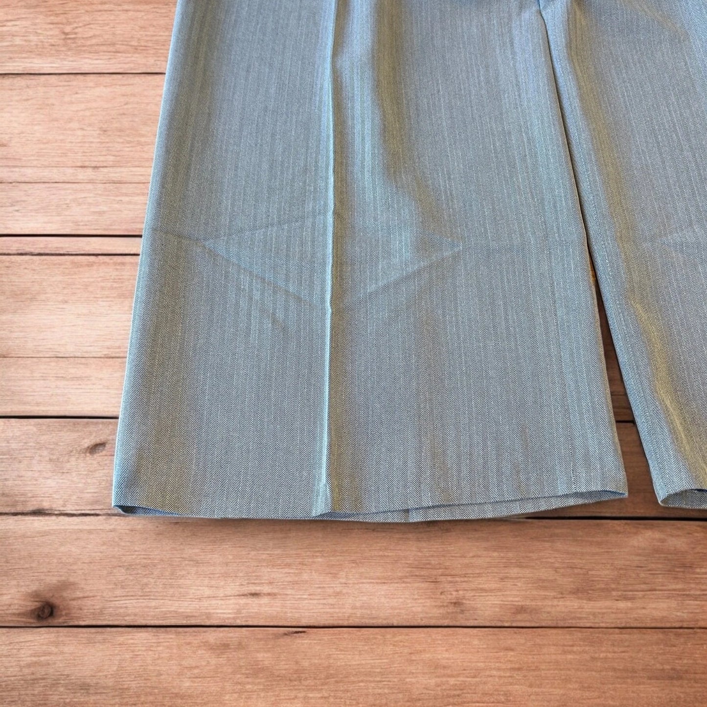 Incredible vintage style baggy wide leg tailored Herringbone trousers in grey.