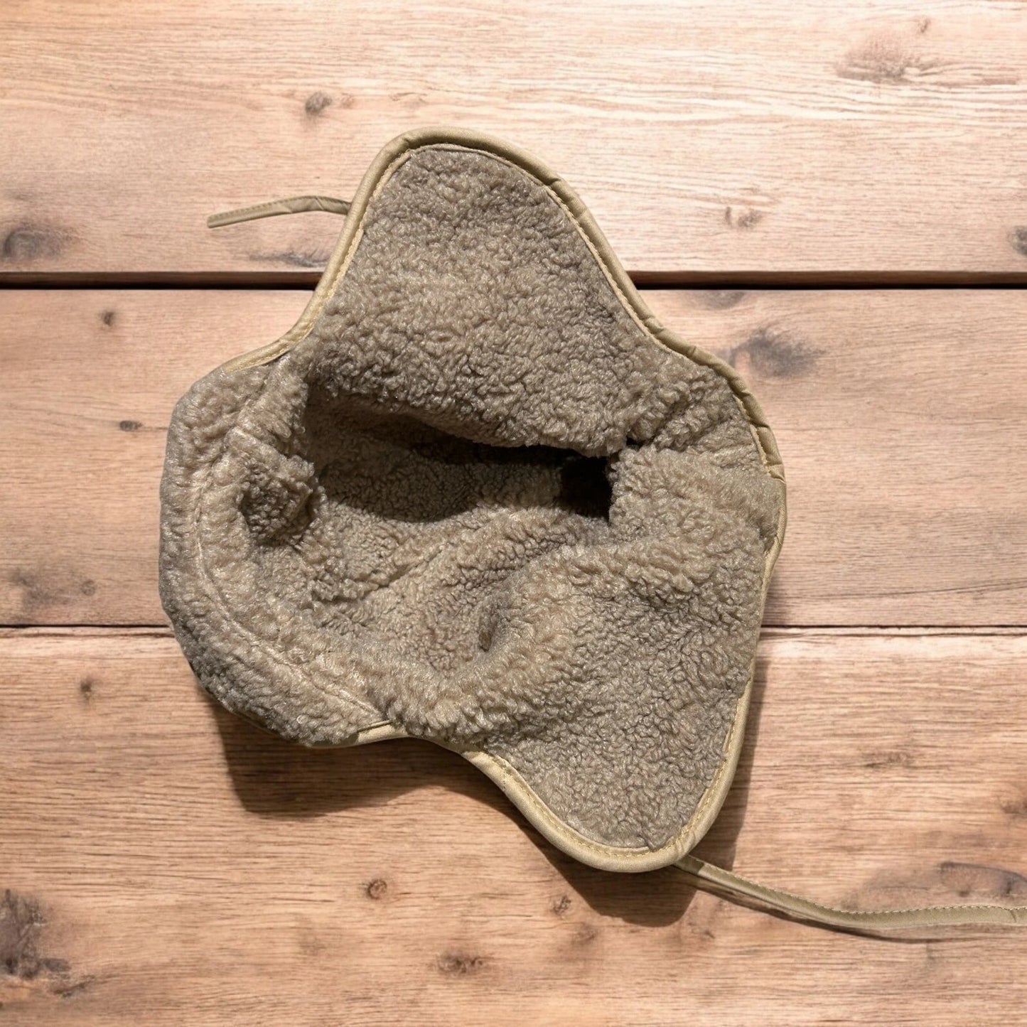 Insane Russian Trapper Korean padded fluffy hat cap in khaki/brown. One size.