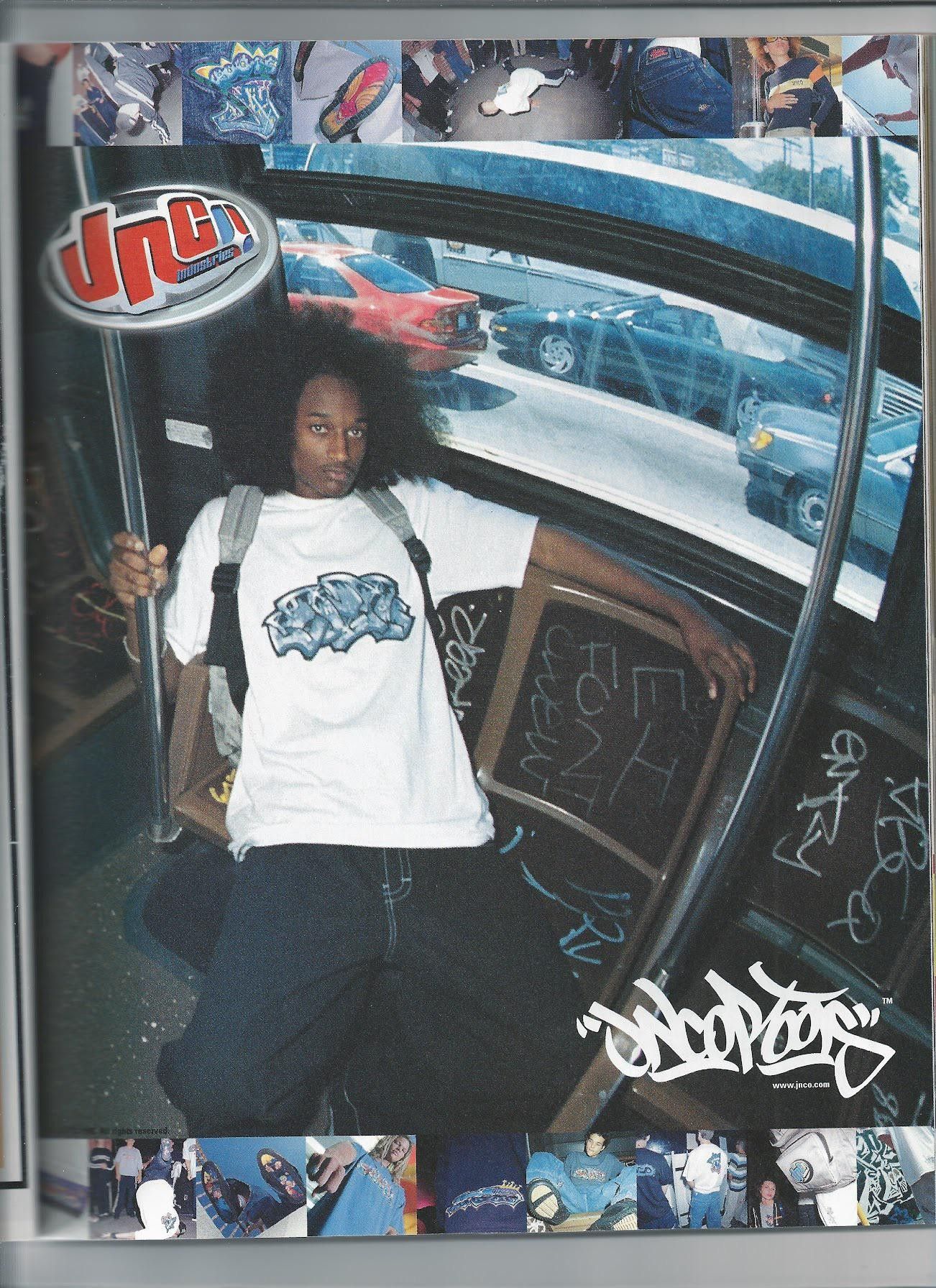 History of JNCO Jeans featuring authentic 1990s oversized denim, skate culture and ultra-baggy wide-leg jeans.