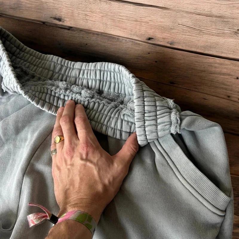 Incredible super baggy wide leg Korean joggers in dark grey.