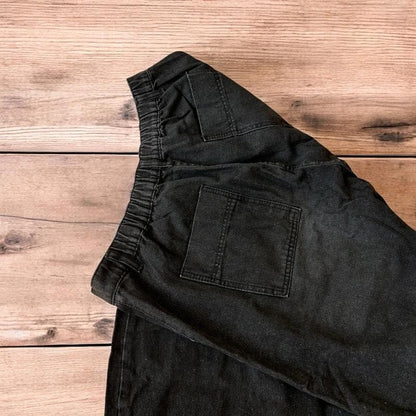 Incredible super baggy wide leg balloon fit jeans in washed black.