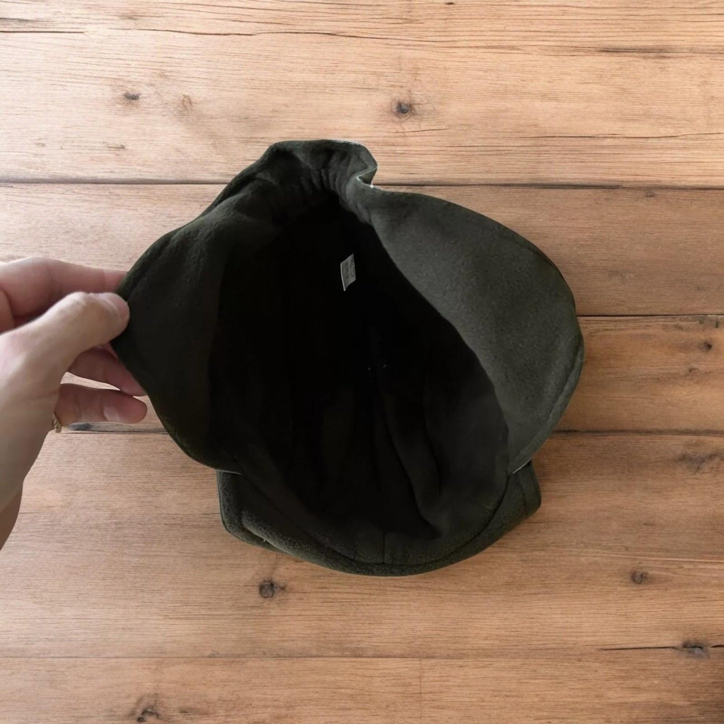 Insane Military Pilot Trapper padded hat cap in khaki green. One size.