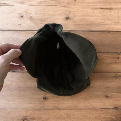 Insane Military Pilot Trapper padded hat cap in khaki green. One size.