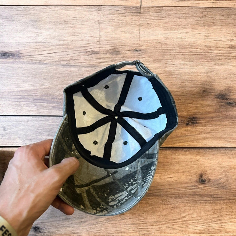 Vintage style Camo military cap hat in grey colourway. One size.