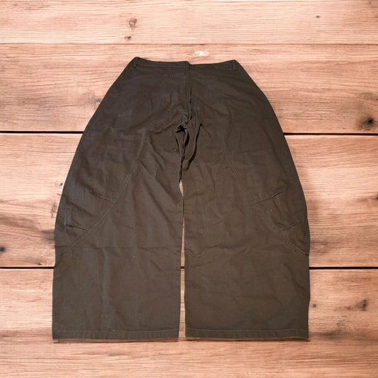 Vintage Military style baggy wide leg cargo trousers in grey.