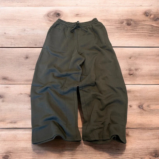 Incredible super baggy wide leg Korean joggers in dark grey.
