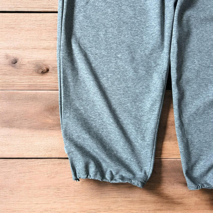 Insane Korean super baggy wide leg joggers in marl grey.