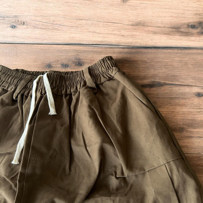 Incredible super baggy wide leg workwear trousers in brown.