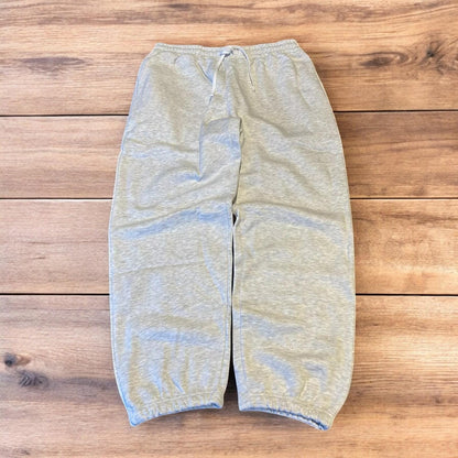 Incredible baggy wide leg Korean joggers in marl grey.