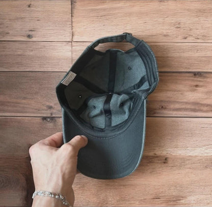 Vintage style Milf fishing cap hat in washed grey. One size fits all.