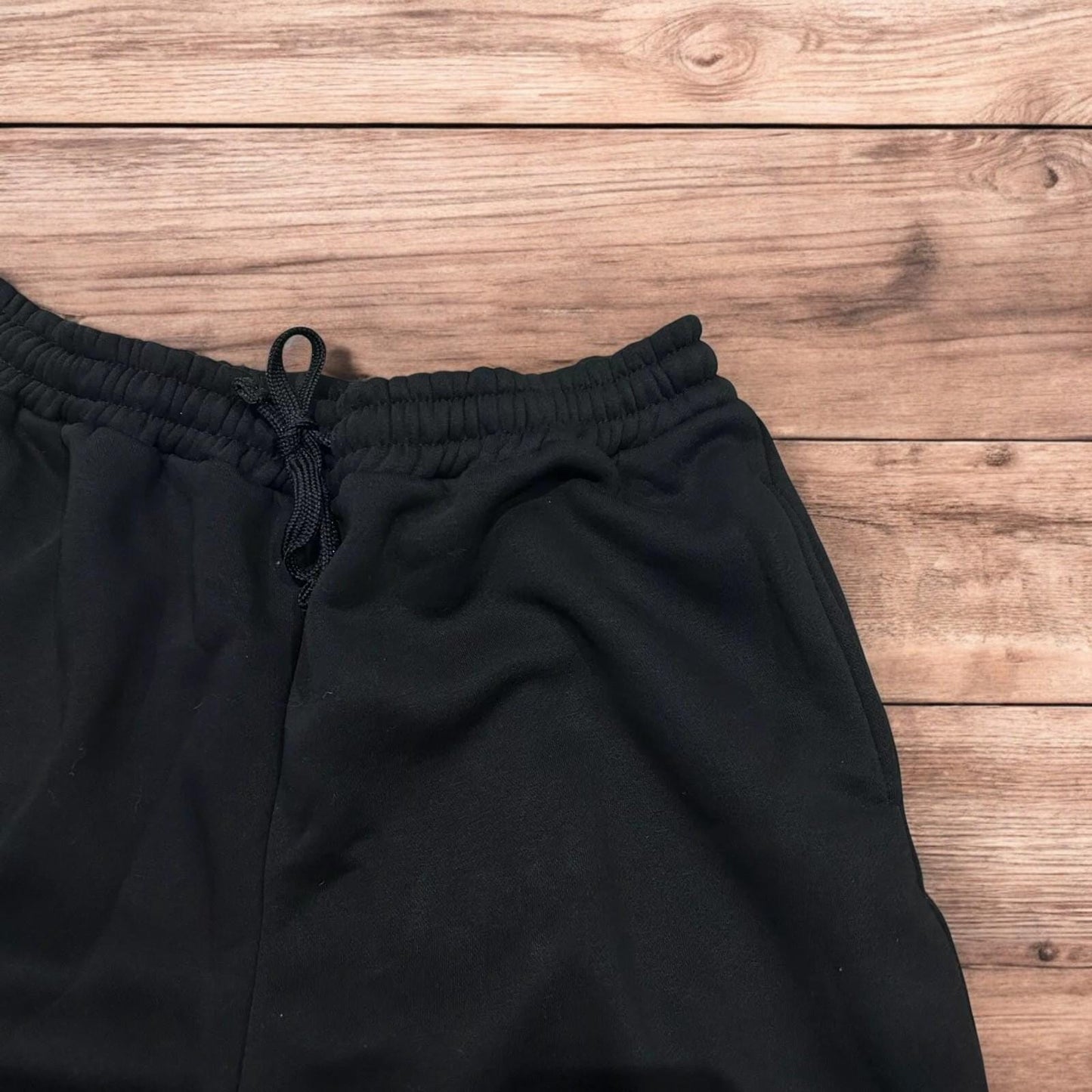 Incredible super baggy wide leg Korean joggers in black.