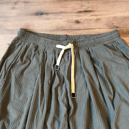 Super baggy wide leg relaxed fit corduroy trousers joggers in grey.