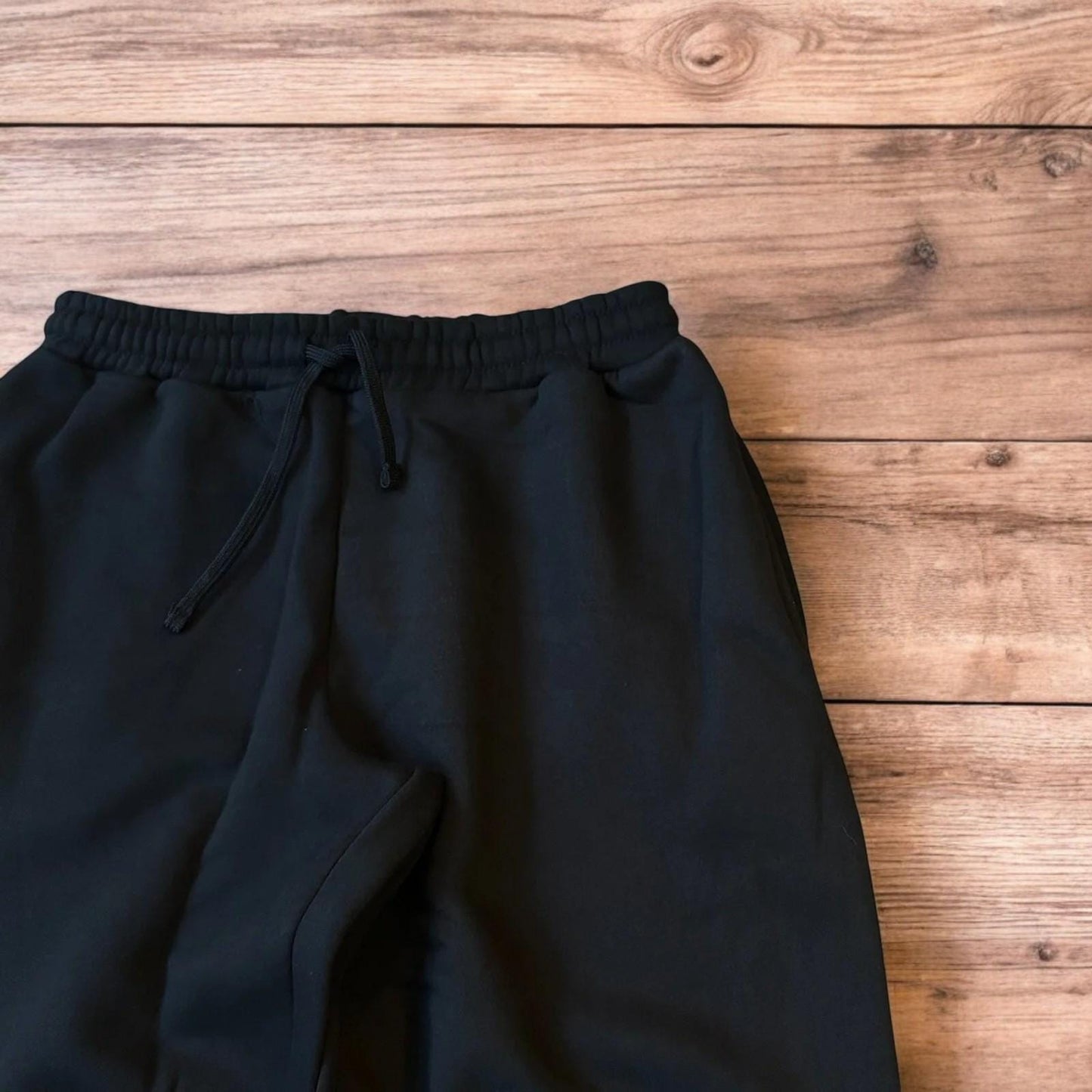 Incredible baggy wide leg Korean joggers in black.