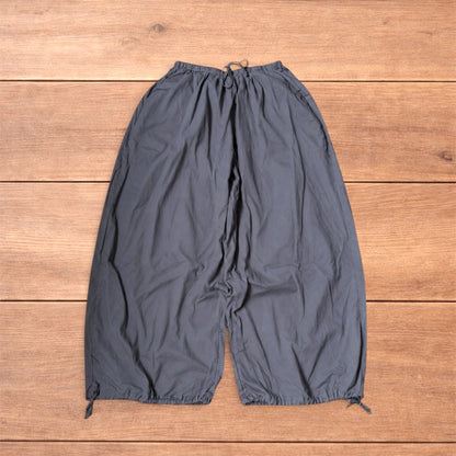 Baggy wide leg flight pants in grey.