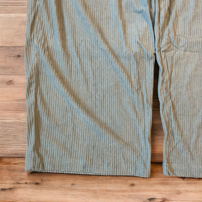 Super baggy wide leg relaxed fit corduroy trousers joggers in light blue.