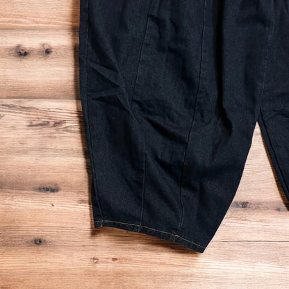 Incredible super baggy wide leg balloon fit jeans in dark blue wash.