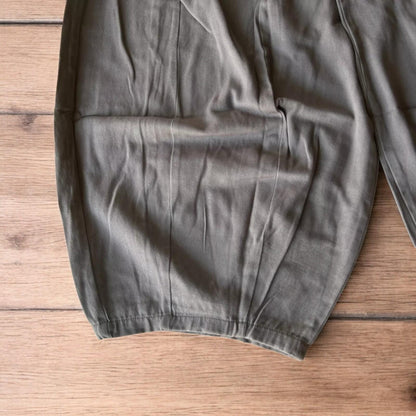 Incredible super baggy wide leg parachute trousers in grey.