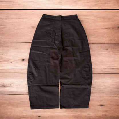 Vintage Military style baggy wide leg cargo trousers in grey.