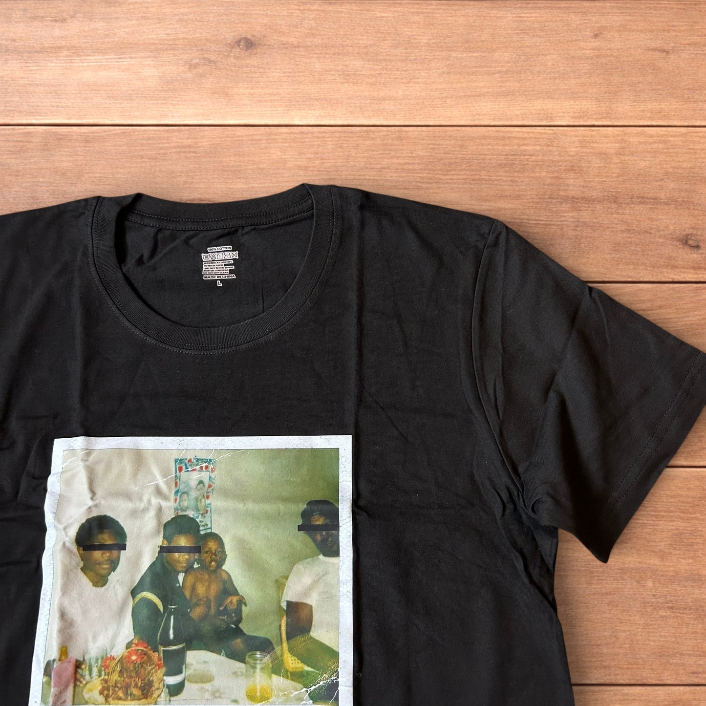 Kendrick Lamar Men & Women print tshirt in black.