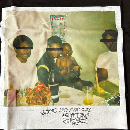 Kendrick Lamar Men & Women print tshirt in black.
