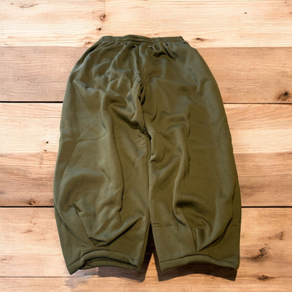 Lovely super baggy wide leg Japanese joggers in khaki green.