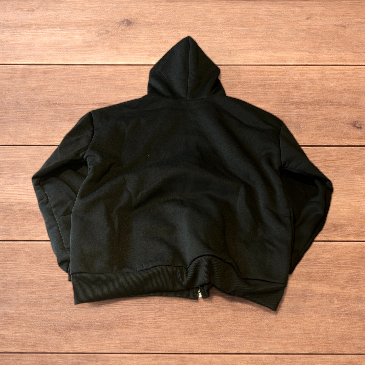 Oversized baggy reversible zip up hoodie jumper in checkered black.