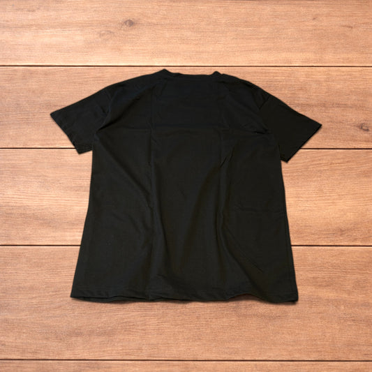 Vintage style old school DVD Video T-shirt with front graphic in black.