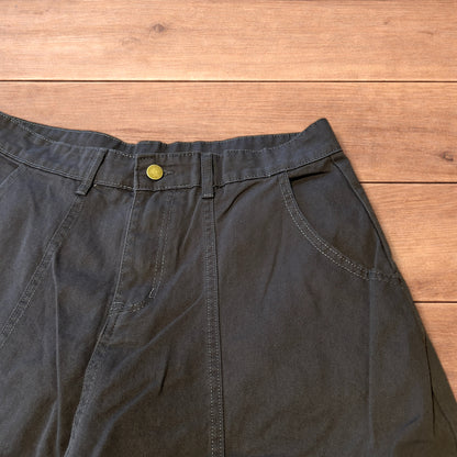 Vintage Military style baggy wide leg cargo trousers in grey.