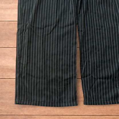 Vintage style baggy wide leg striped lightweight trousers in black/white.