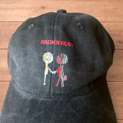 Vintage style Radiohead cap hat in washed grey.