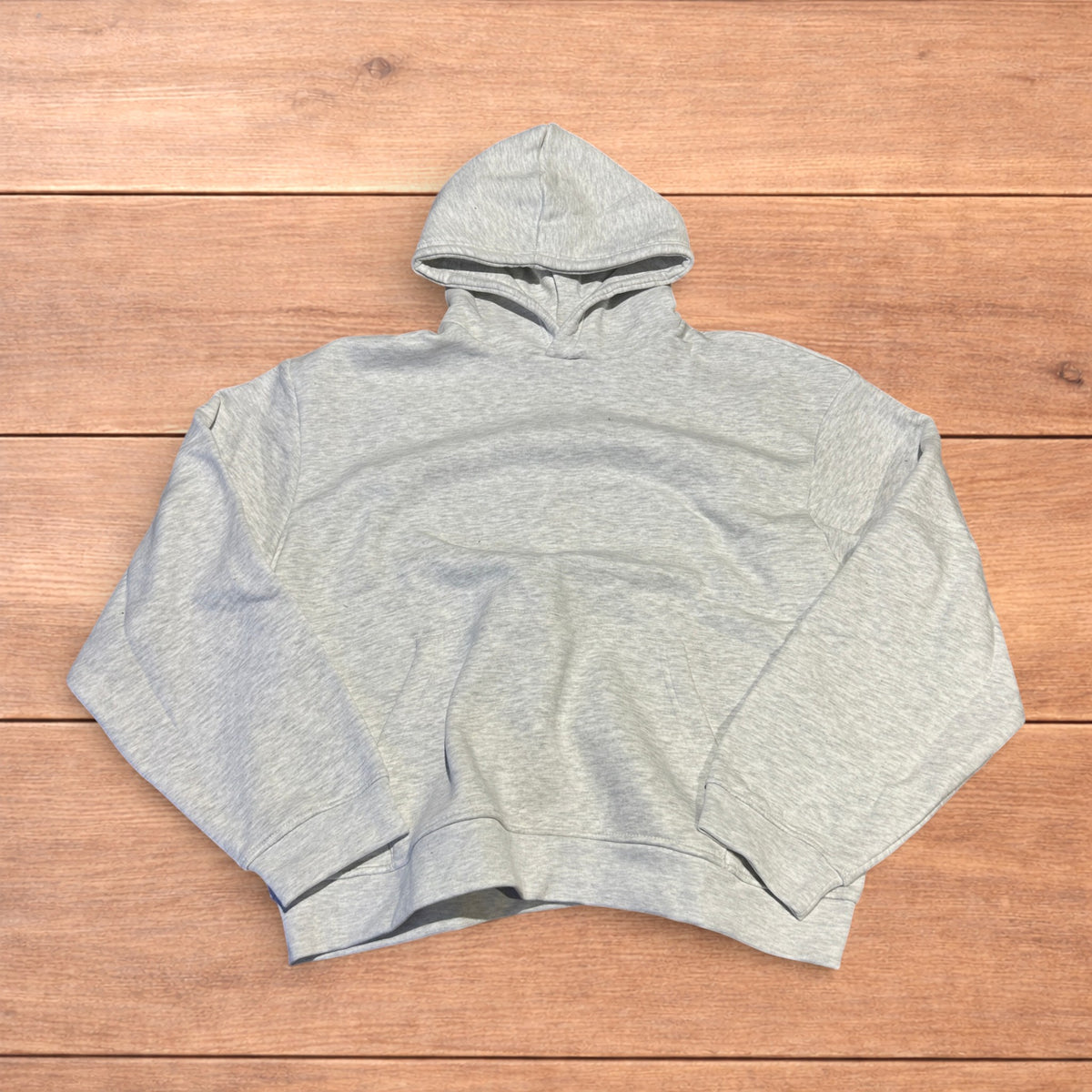 Oversized baggy boxy Korean hoodie jumper in marl grey