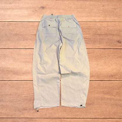 Baggy gorpcore tech hiking pants in beige.