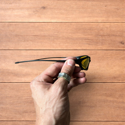 Insane polarised sunglasses in black with yellow lense.