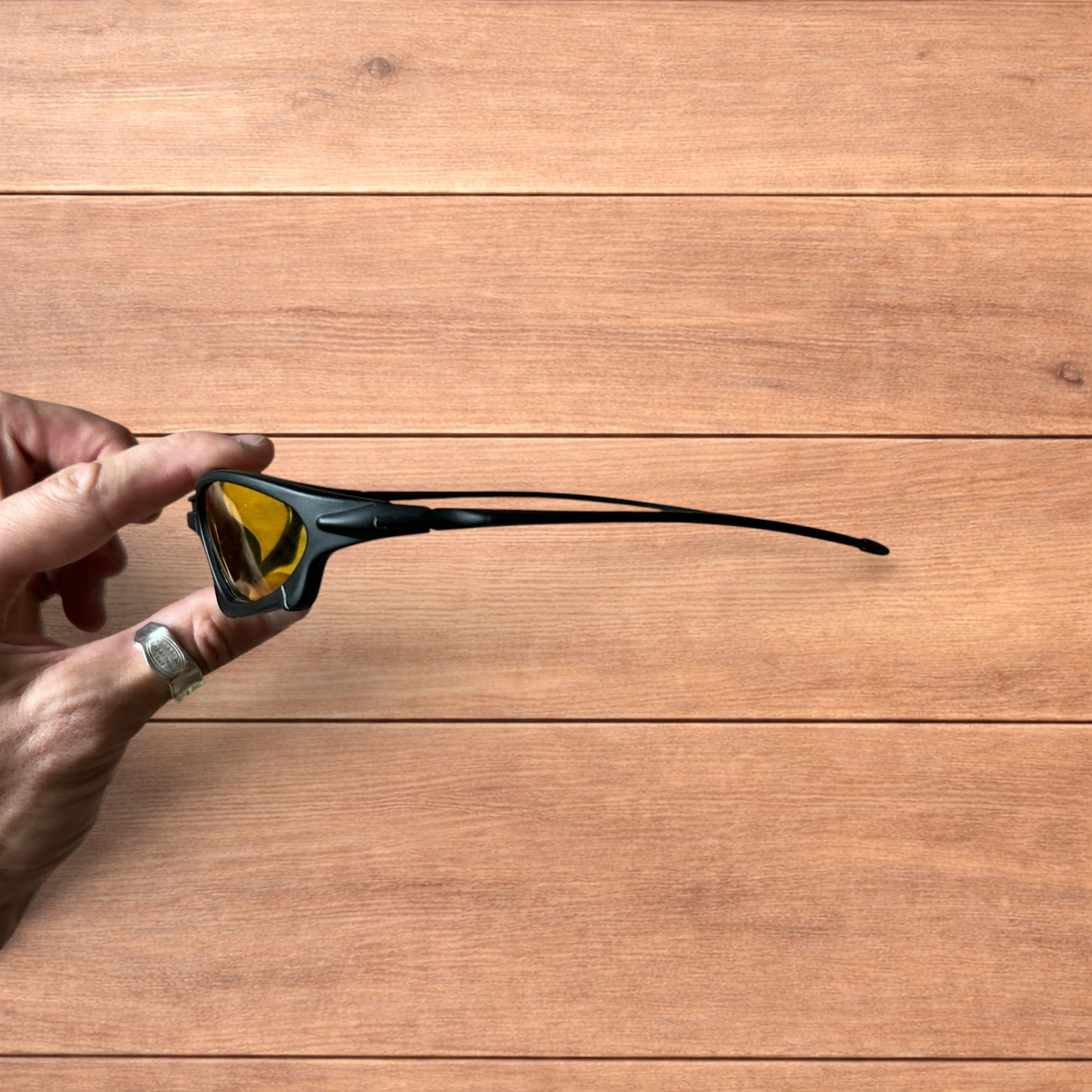 Insane polarised sunglasses in black with yellow lense.